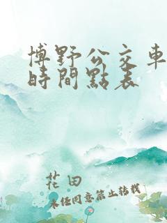 博野公交车路线时间点表