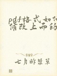 pdf格式如何修改上面的文字