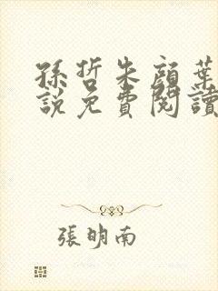 孙哲朱颜叶巧小说免费阅读笔趣阁
