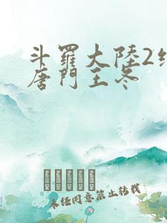 斗罗大陆2绝世唐门王冬