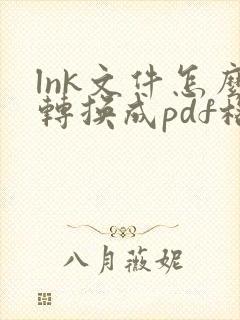 lnk文件怎么转换成pdf格式