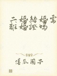 二婚结婚需要带离婚证吗