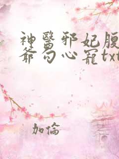 神医邪妃腹黑王爷勾心宠txt下载