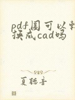 pdf图可以转换成cad吗