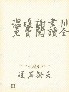 温暖谢聿川小说免费阅读全文无弹窗