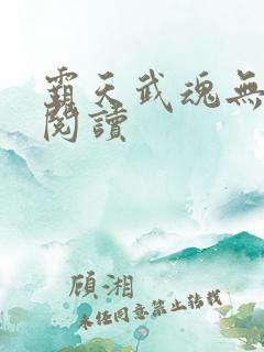 霸天武魂无弹窗阅读
