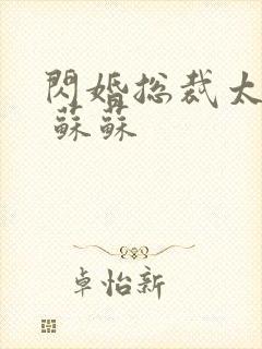 闪婚总裁太霸道 苏苏