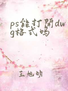 ps能打开dwg格式吗