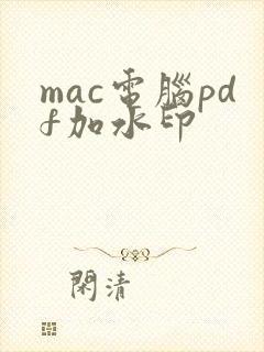 mac电脑pdf加水印