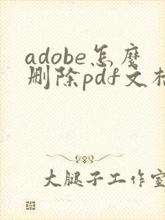 adobe怎么删除pdf文档中的某一页