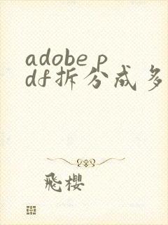 adobe pdf拆分成多个文件