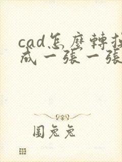 cad怎么转换成一张一张的pdf格式