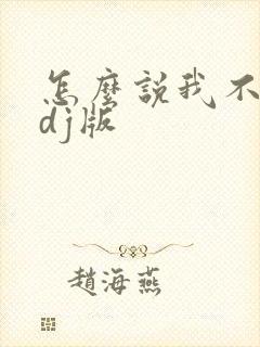 怎么说我不爱你dj版