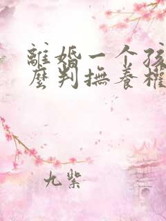 离婚一个孩子怎么判抚养权抚养费