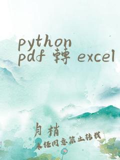 python pdf 转 excel