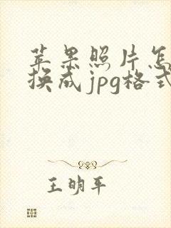 苹果照片怎么转换成jpg格式