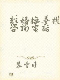 离婚抚养权律师咨询电话