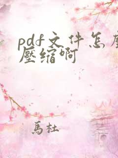 pdf文件怎么压缩啊