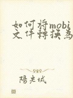 如何将mobi文件转换为txt或pdf?