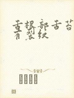 舌根部舌苔厚还有裂纹