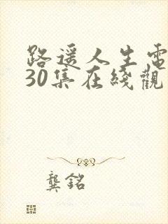 路遥人生电视剧30集在线观看