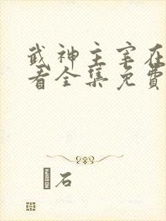 武神主宰在线观看全集免费播放西瓜