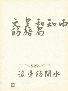 文昊和知雨最后的结局