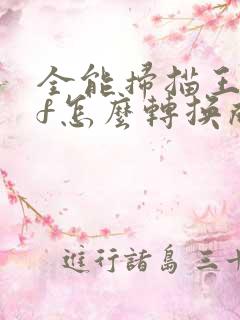 全能扫描王pdf怎么转换成word