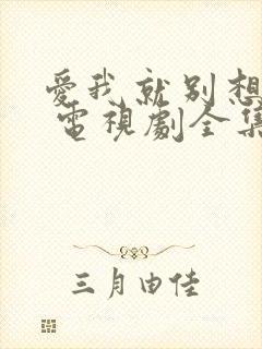 爱我就别想太多 电视剧全集免费观看