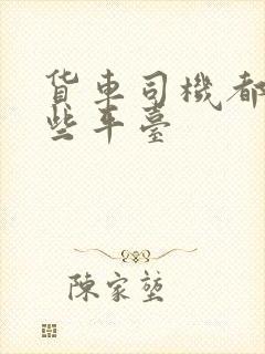 货车司机都有哪些平台