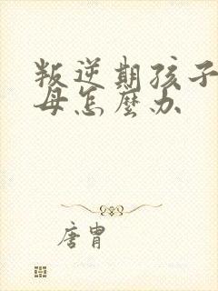 叛逆期孩子骂父母怎么办