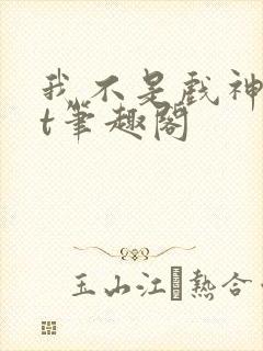 我不是戏神txt笔趣阁