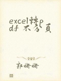 excel转pdf 不分页