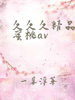 久久久精品蜜臀蜜桃av