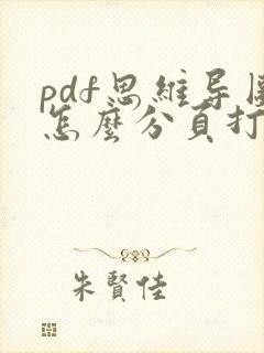 pdf思维导图怎么分页打印
