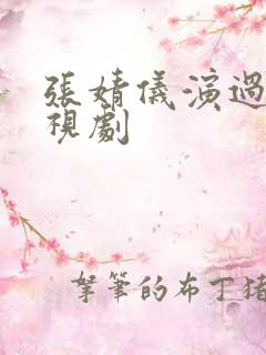 张婧仪演过的电视剧