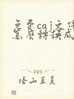 免费caj文件怎么转换成pdf