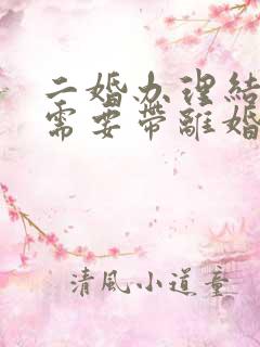 二婚办理结婚证需要带离婚证吗
