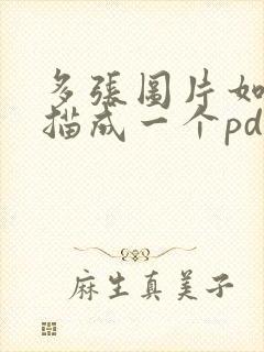 多张图片如何扫描成一个pdf文件