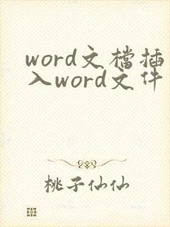 word文档插入word文件