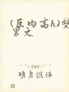 (巨肉高h)双男文
