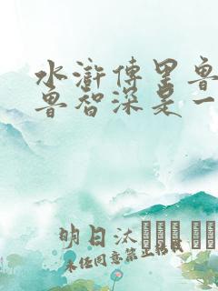 水浒传里鲁达和鲁智深是一个人吗