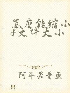 怎么能缩小pdf文件大小