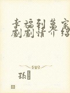 幸福到万家电视剧剧情介绍