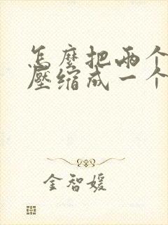 怎么把两个文档压缩成一个压缩包