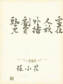 韩剧外人电视剧免费播放在线观看