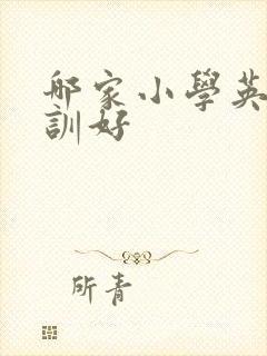哪家小学英语培训好