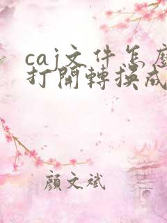 caj文件怎么打开转换成pdf