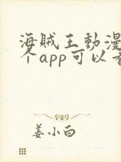 海贼王动漫在哪个app可以看