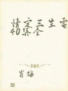 情定三生电视剧40集全
